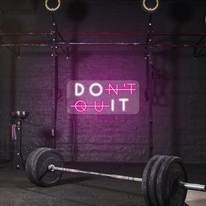 Gym neon Sign Gym Wall Decoration for Living Room Home Decor Gym Sign Home Gym Decor, Gift for Gym Dont quit neon sign Gym neon LED sign