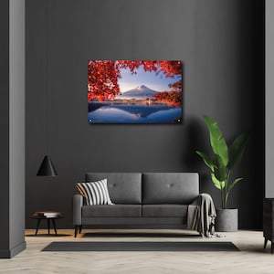 Mount Fuji Acrylic Wall Art  Mount Fuji Art Huge Canvas Wall Art Japanese Art Fuji Mountain Decor Wall Art Japanese Wall Art Print