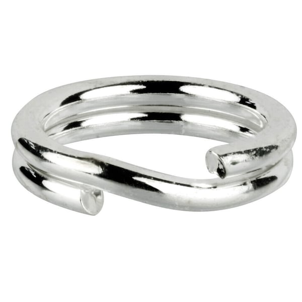 7mm Silver Plated Split Rings - Jewellery Findings & Craft Beading Connectors (ML)-476233