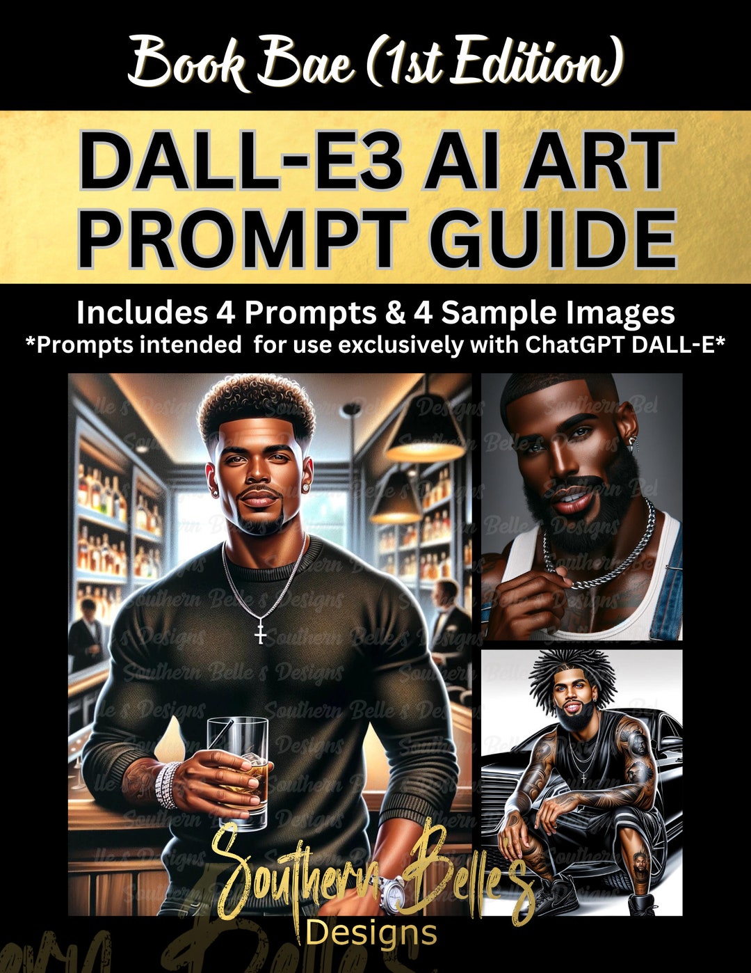 DALL-E AI Art Prompt Guide Book Bae African-american Men Prompts ...