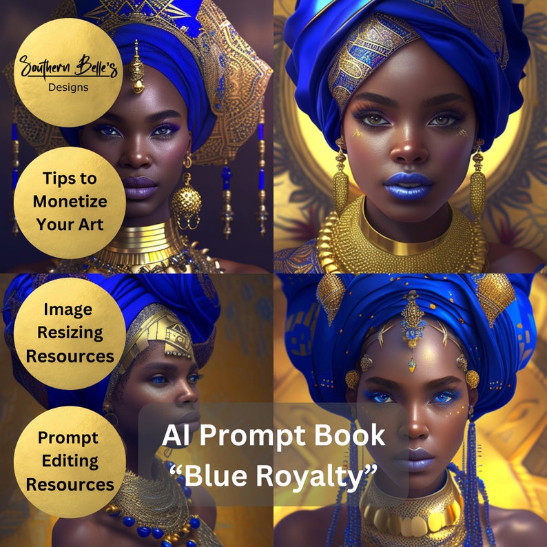 Midjourney Prompt African Queen Royalty Digital Art Etsy