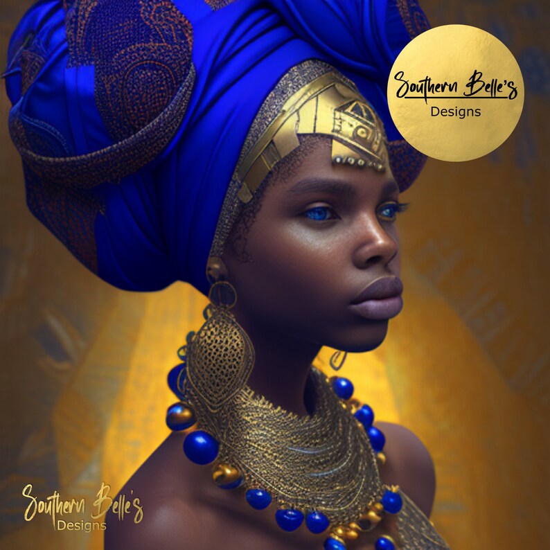 Midjourney Prompt African Queen Royalty Digital Art Etsy