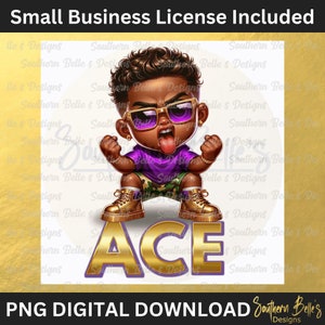 Omega Ace | African-American Art | PNG | High Resolution | Instant Download | Commercial License Included