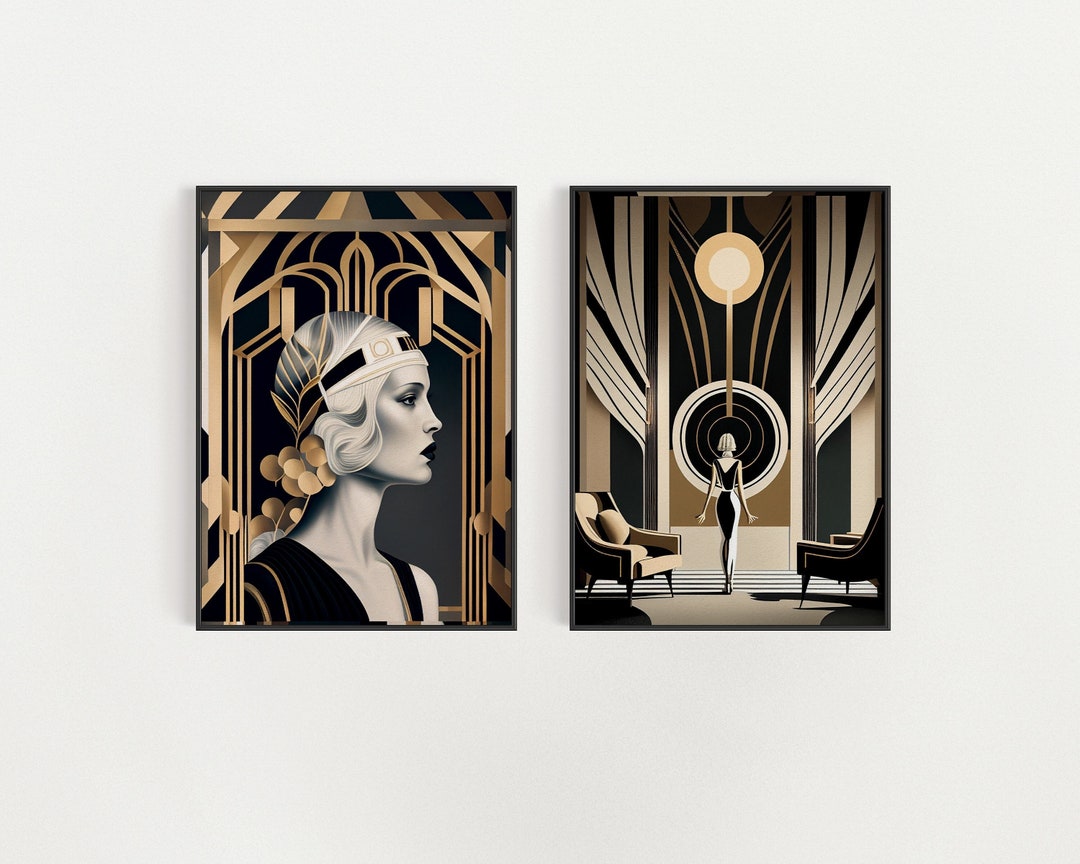 Art Deco Print Home Decor Art Prints Poster Set - Etsy