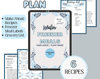 Make-Ahead Dinner Plans, Freezer Meals, Grocery Lists, Cozy Winter Recipes, Plant-Based Recipes, Easy Dinner Meals