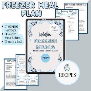 Crockpot Freezer Meals, Make-Ahead Dinner Plans, Freezer Meals, Grocery Lists, Cozy Winter Recipes, Plant-Based Recipes, Easy Dinner Meals