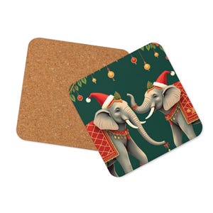 Coasters Elephants Christmas Fusion