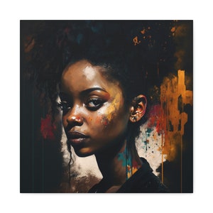 African American Art, Spray Paint Art Canvas Gallery Wraps