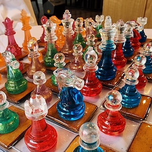 Epoxy resin chess pieces
