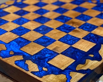 Customizable Epoxy resin chess board