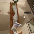 Customizable live edge epoxy resin tub caddy