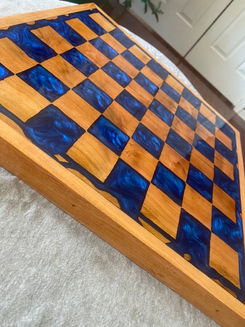Epoxy Resin Chess Board Etsy