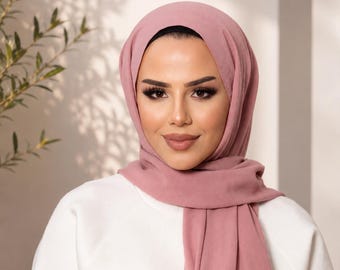 Crinkle-Baumwoll-Hijab-Schal, leichtes türkisches Kopftuch für Damen