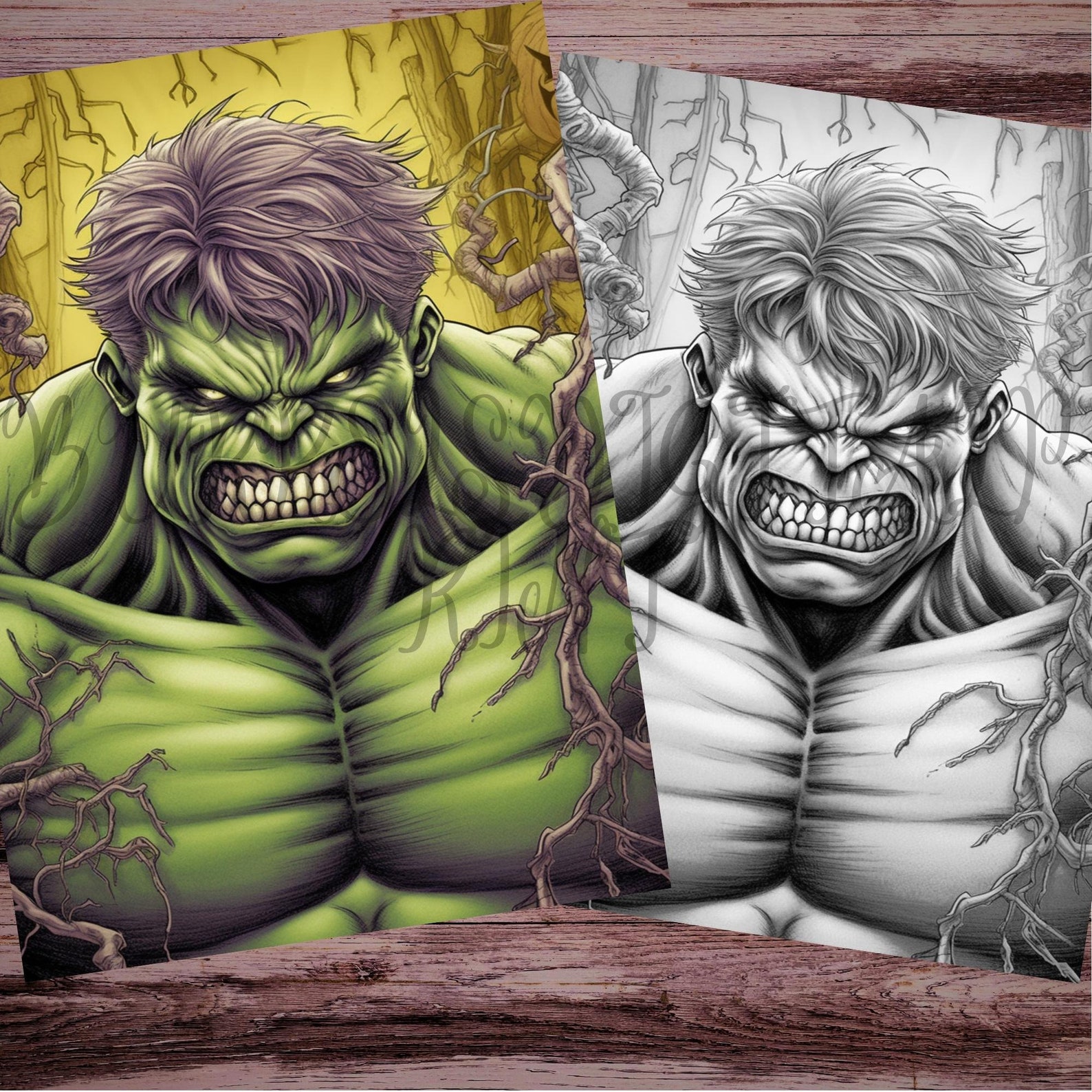 25 Superhero Halloween Coloring Pages, Greyscale, Light and Dark