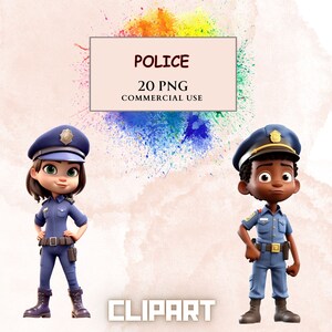 Clipart della polizia, clipart della polizia dei cartoni animati, clipart di compleanno, clipart ragazzo, uso commerciale, trasparente, clipart poliziotto, clipart donne della polizia