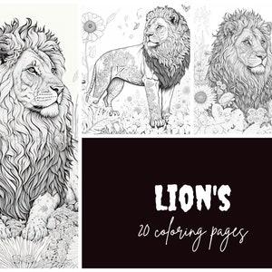 Wild Safari Animals Adult Coloring Book, Eco-friendly Hard Copy With 20  Hand Illustrated Adult Coloring Pages. 