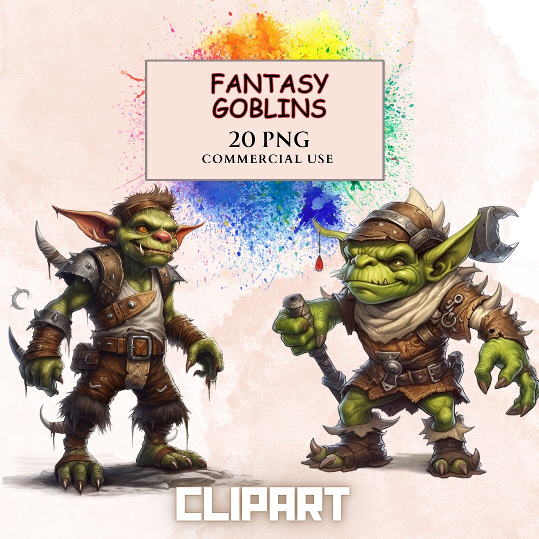 Goblin Clipart, Wow Clipart, Fantasy Goblin Clipart, Fantasy Clipart, Commercial Use ...