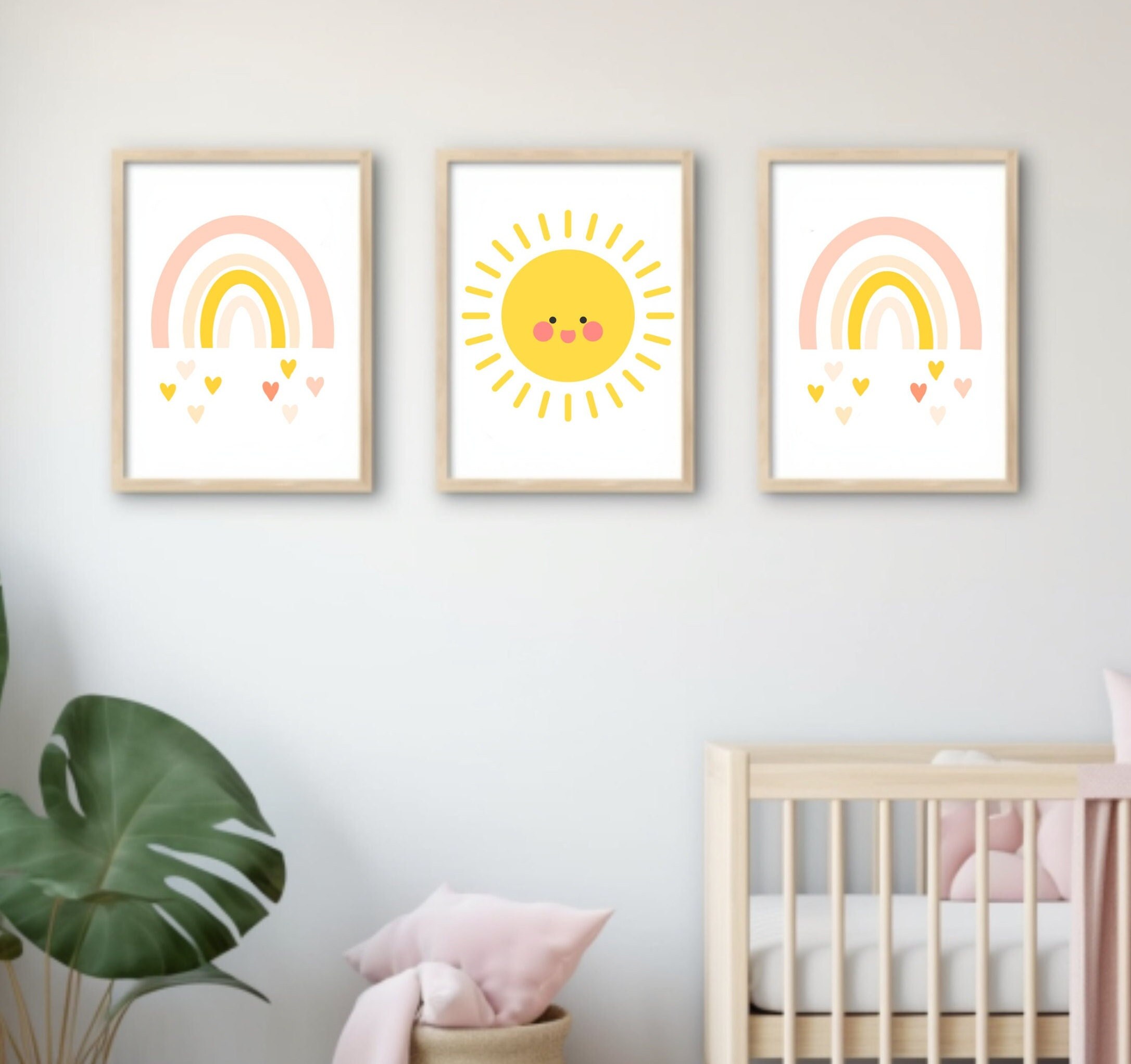 Boho Nursery, Rainbow Nursery Print, Nursery Decor Gender Neutral, Sun ...