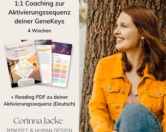 1:1 coaching 4 weeks for the activation sequence of your GeneKeys + pdf reading (German) - Activate your genius!