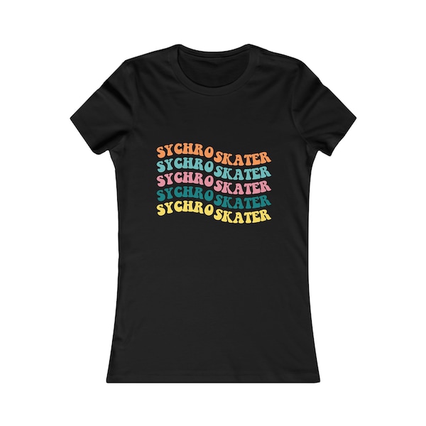 Synchro Skater Tee, Tshirt, T shirt,  Synchronized Skater, Synchronized Skater Gift, Ice Skater, Figure Skater, Ice Skater Mom, Retro