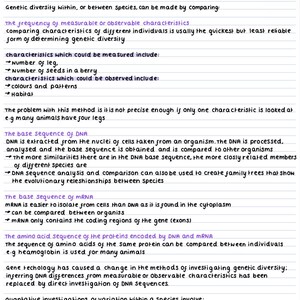 A-level AQA Biology Genetic Information, Variation and Relationships ...