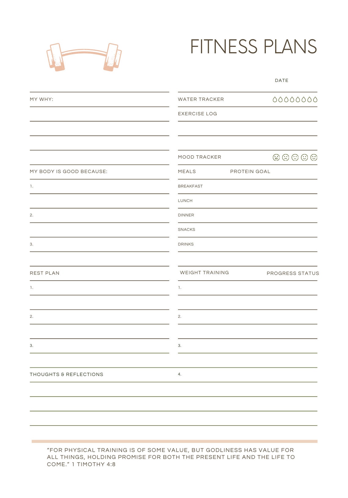 Printable Christian Planner, Christian Digital Planner, Printable ...