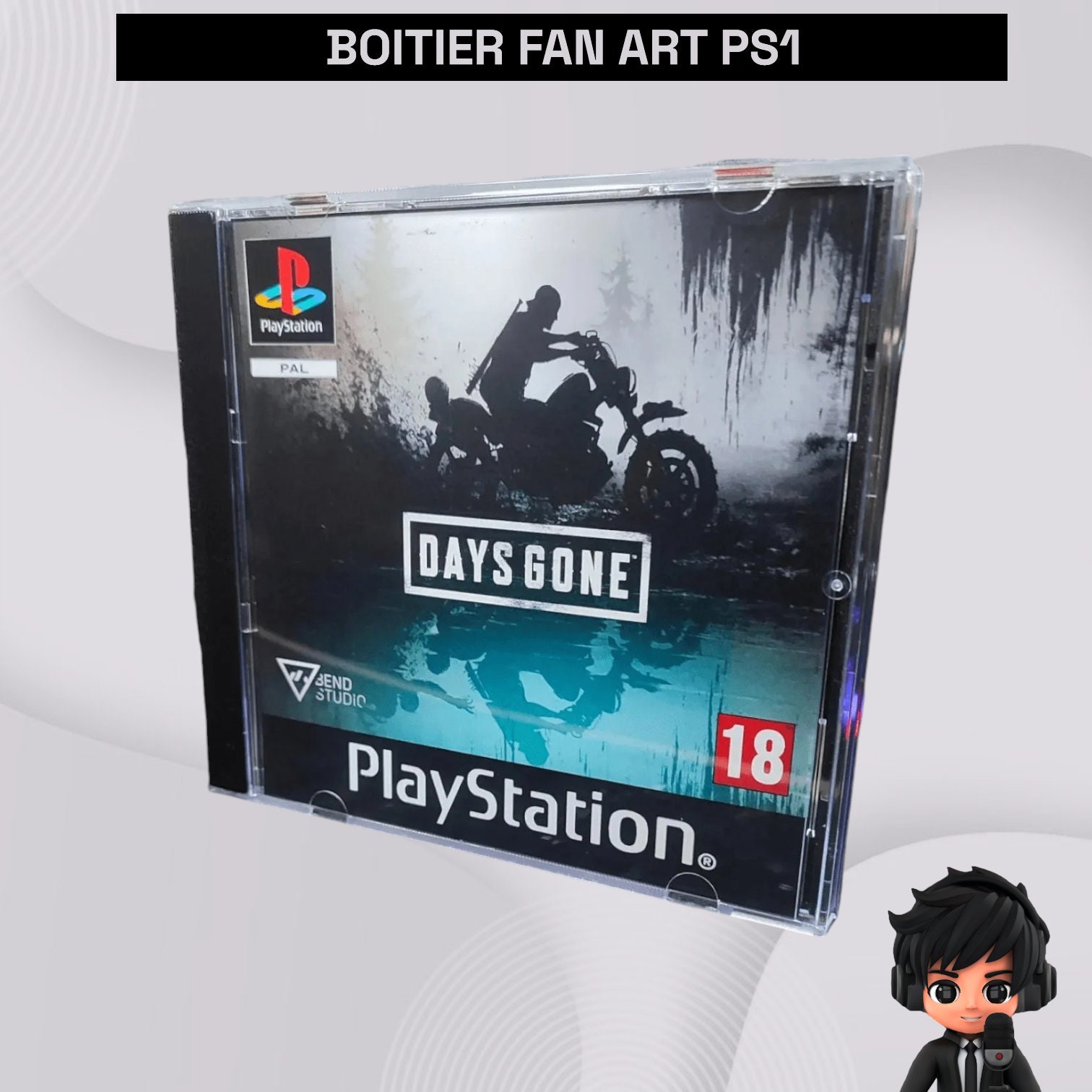 Days Gone - PS1 Edition Fan Art Case | Retro Gaming Tribute