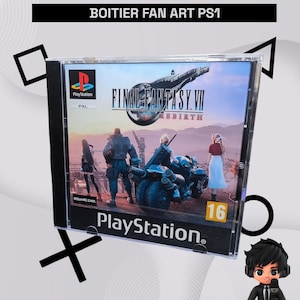 Final Fantasy VII Rebirth - Boîtier Fan Art Édition PS1 | Hommage Retro Gaming