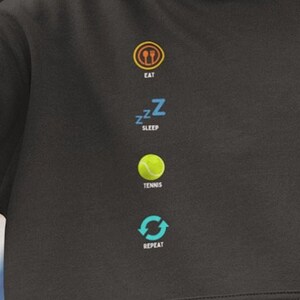 Tennis Hoodie, Eat, Sleep, Tennis, Repeat Hoodie, Tennis Mom, Love of Tennis, Tennis Dad, Tennis Hoodie, Tennis Life, Workout Weekend Hoodie