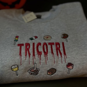 Tricotri sweatshirt/Mexican sweets/embroidery/halloween/spooky/horror/