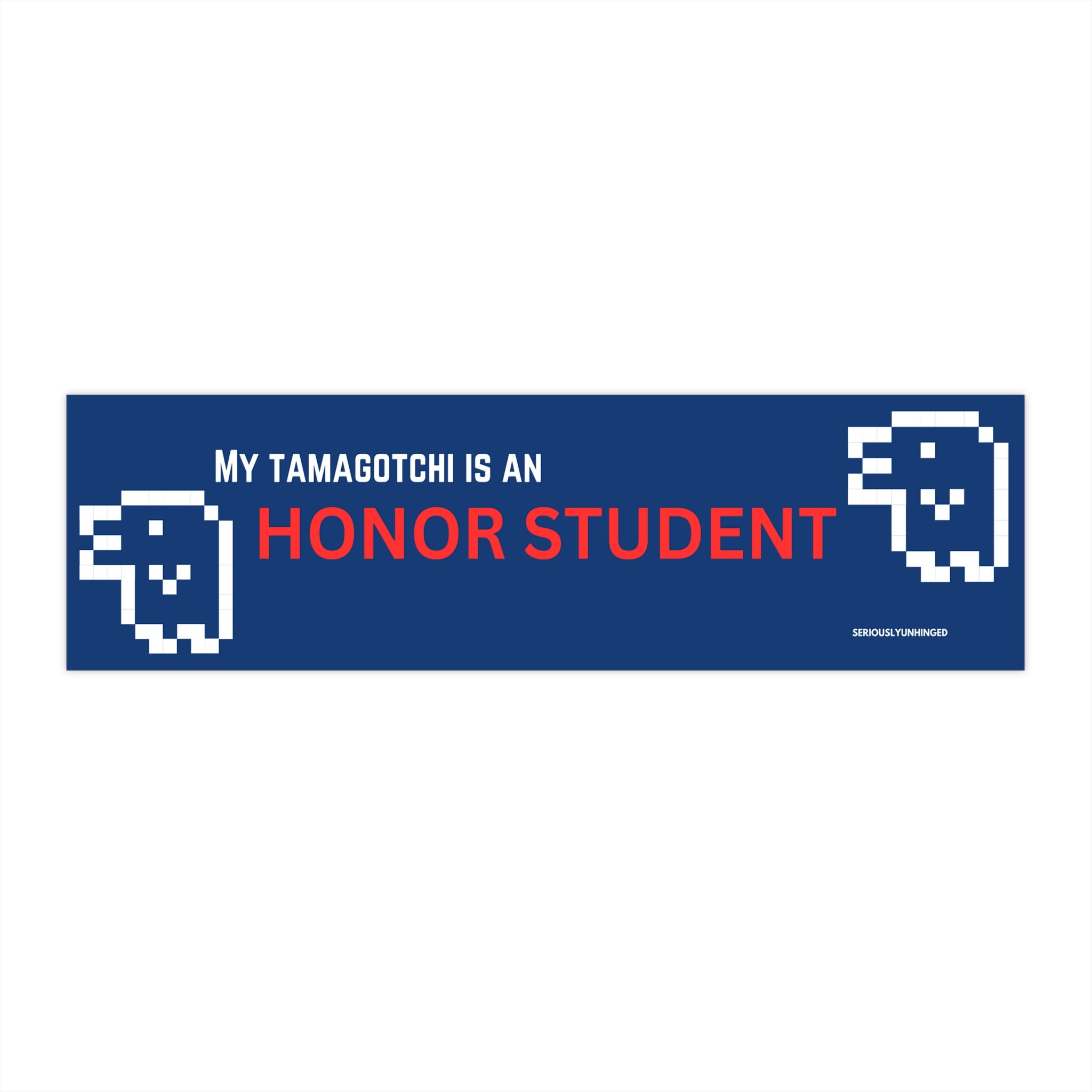 Tamagotchi Honor Student Bumper Sticker Funny Car Sticker Hilarious