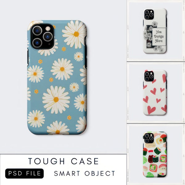 Tough Case Mockup, PSD Phone Case Mockup, Phone Case Mockup, Iphone 13 Pro Phone Case Mockup, Smart Object Mockup, Instant Download!