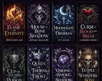 Diseño de portada personalizado para novela romántica oscura (arte digital para ebooks), personalización de tapa blanda y tapa dura.