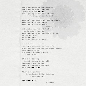 Noi - Original Poetry Print