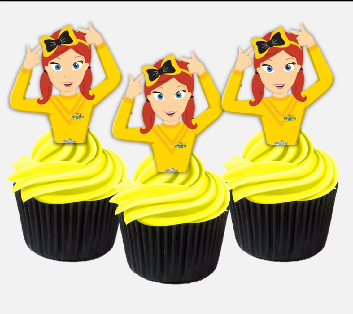 Emma Wiggle Wiggles Edible Wafer Cupcake Cake Toppers Cut Outs Etsy Australia
