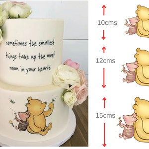 Cake Scene Pre-Cut Pooh Bear Honey Pot Edible Image Toppers