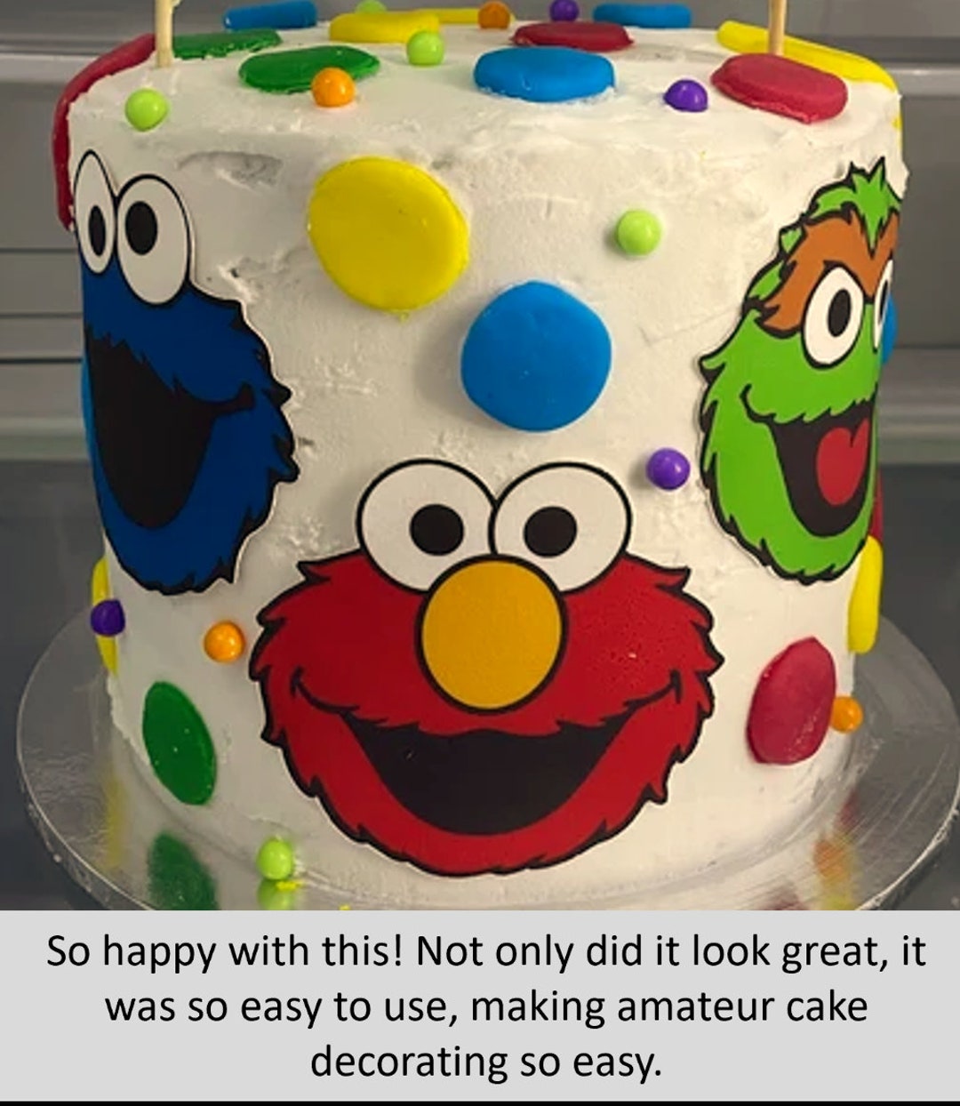Elmo X3 Edible Icing Cake Toppers Elmo Oscar Cookie Sesame Street