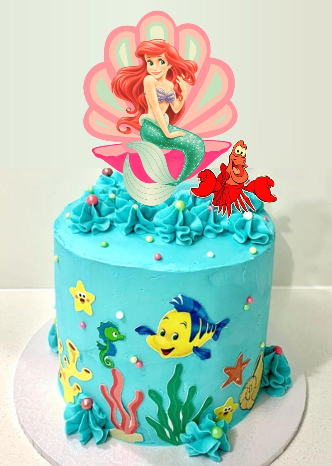 Printable Little Mermaid Cake Topper Digital Download Print Yourself - Etsy