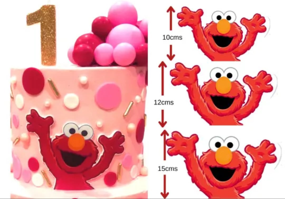 Elmo Cake Topper Sesame Street Precut Edible Icing Image 1st Birthday