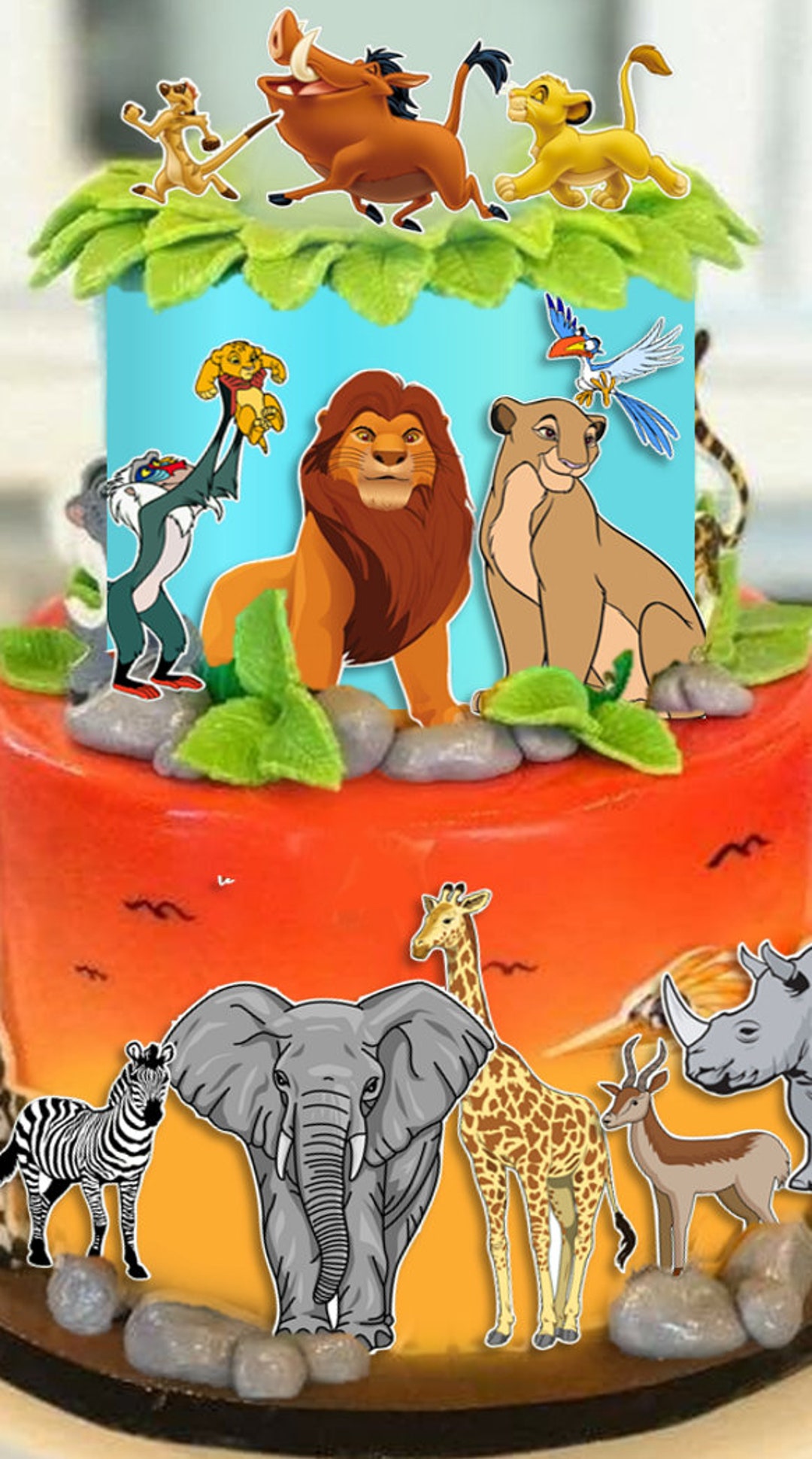 Lion King Cake Image Simba Edible Topper Icing Cake Topper Image Cake ...