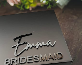 Luxury Personalized Magnetic Gift Box | Custom Box | Bridesmaid Gift | Keepsake Wedding Party Box |Will You Be My Bridesmaid | Gift Box