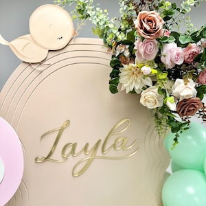 Personalized Backdrop Name Sign, Name Sign for First Birthday Party, Birthday Yard Signs, Wedding Backdrop Sign,Custom Words