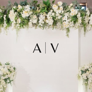 Initials Sign, Wedding Backdrop Sign