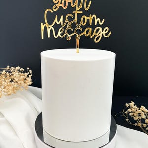 Custom Cake Topper With Your Text / Personalised Party Decor / Birthday ...