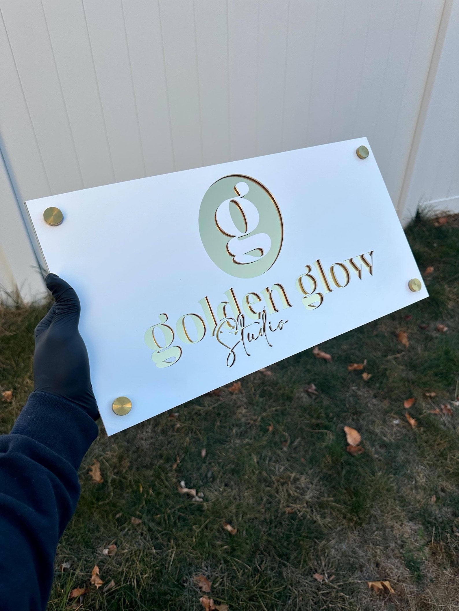 Rectangular Acrylic Sign | Custom Business Logo | Acrylic Office Sign ...