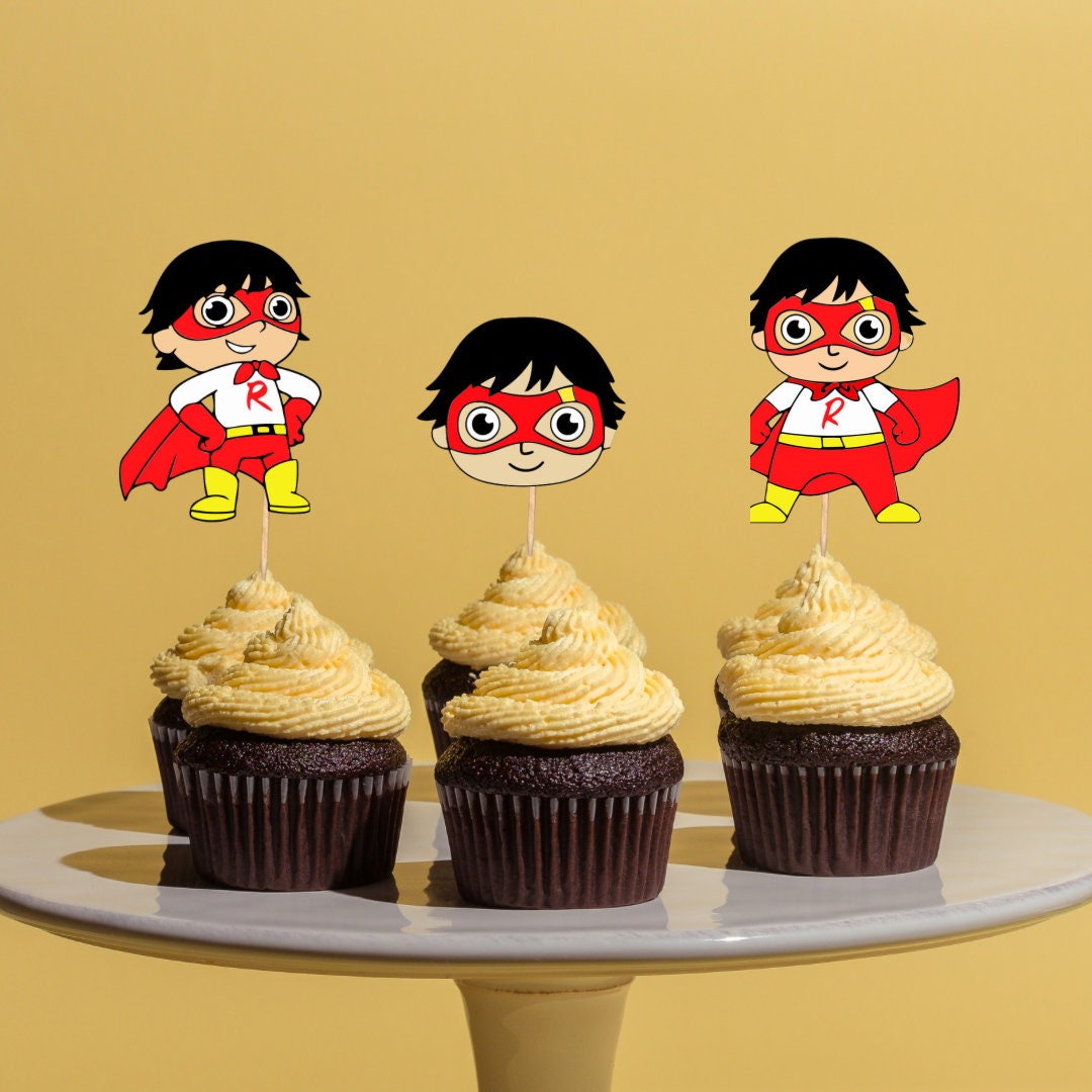 12 Ryans World Cupcake Toppers Ryan's World Party - Etsy