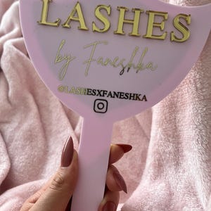 Lash and brow mirror prop, Lash Artist custom mirror gift, salon decor, eyelash beauty studio, Personalized aesthetic business gift,LashTech
