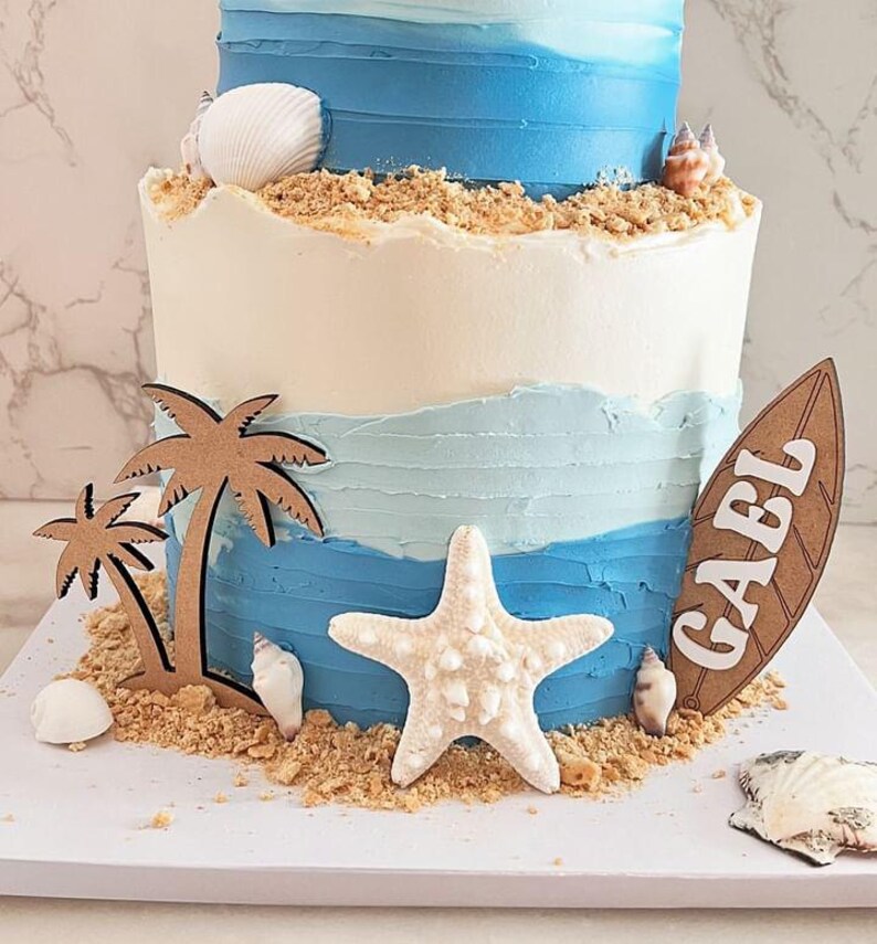 Surf Theme | Surf Cake Topper | Surfer Birthday | Wave Cake Topper ...