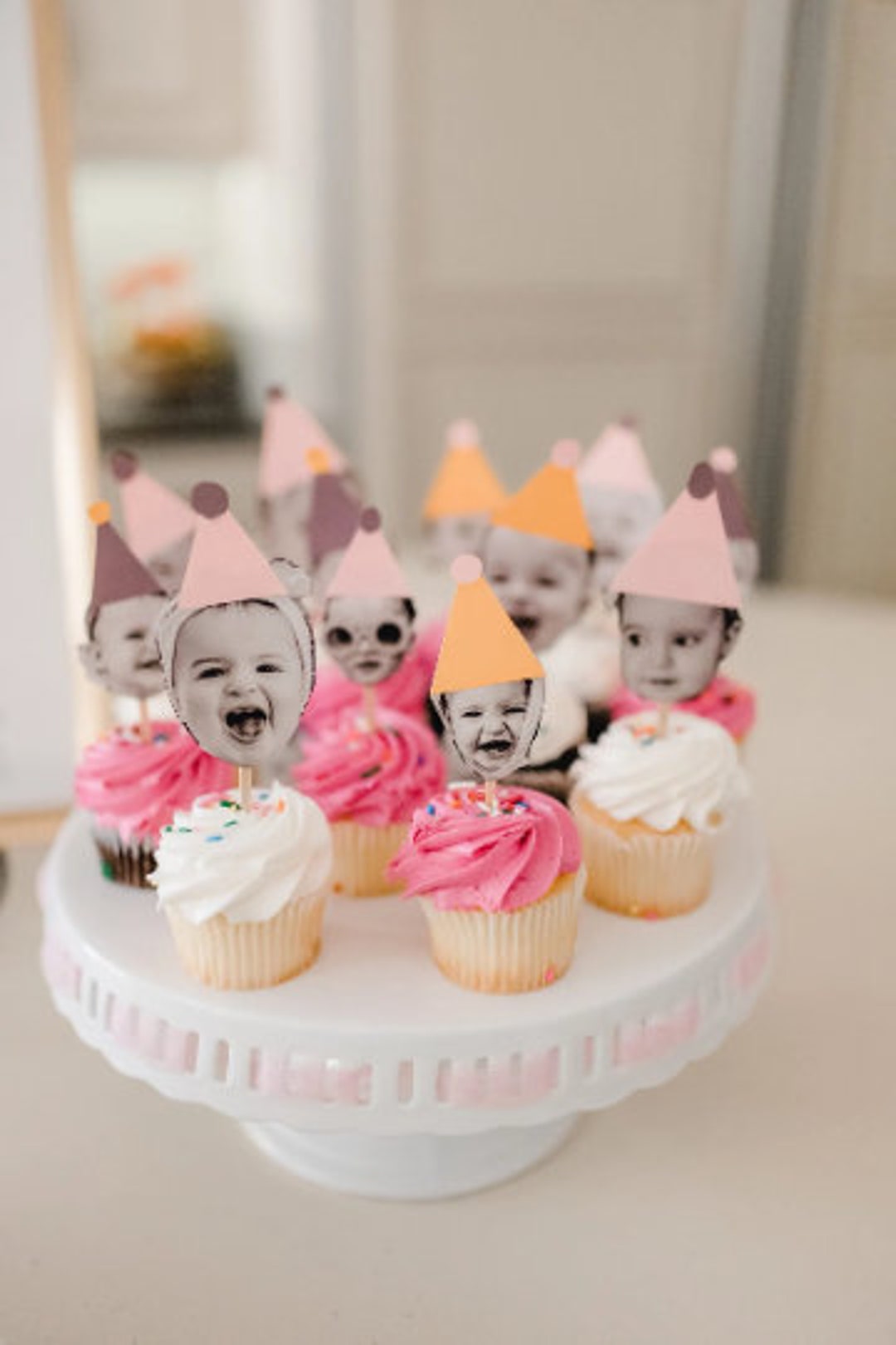 Custom Face Cupcake Toppers Custom Birthday Party Cupcake Toppers