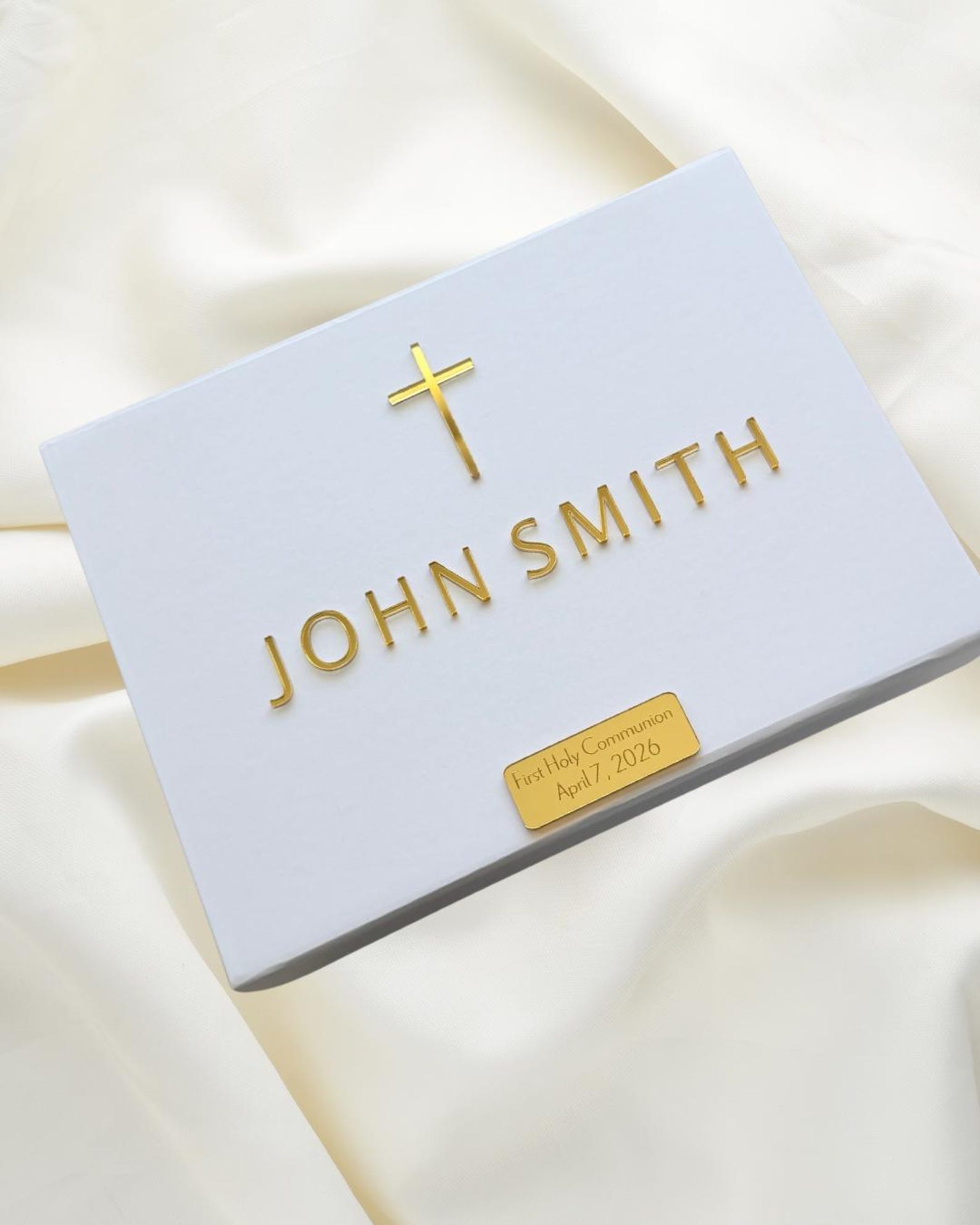 Luxury Personalized Magnetic Confirmation Keepsake Box | Custom Name ...
